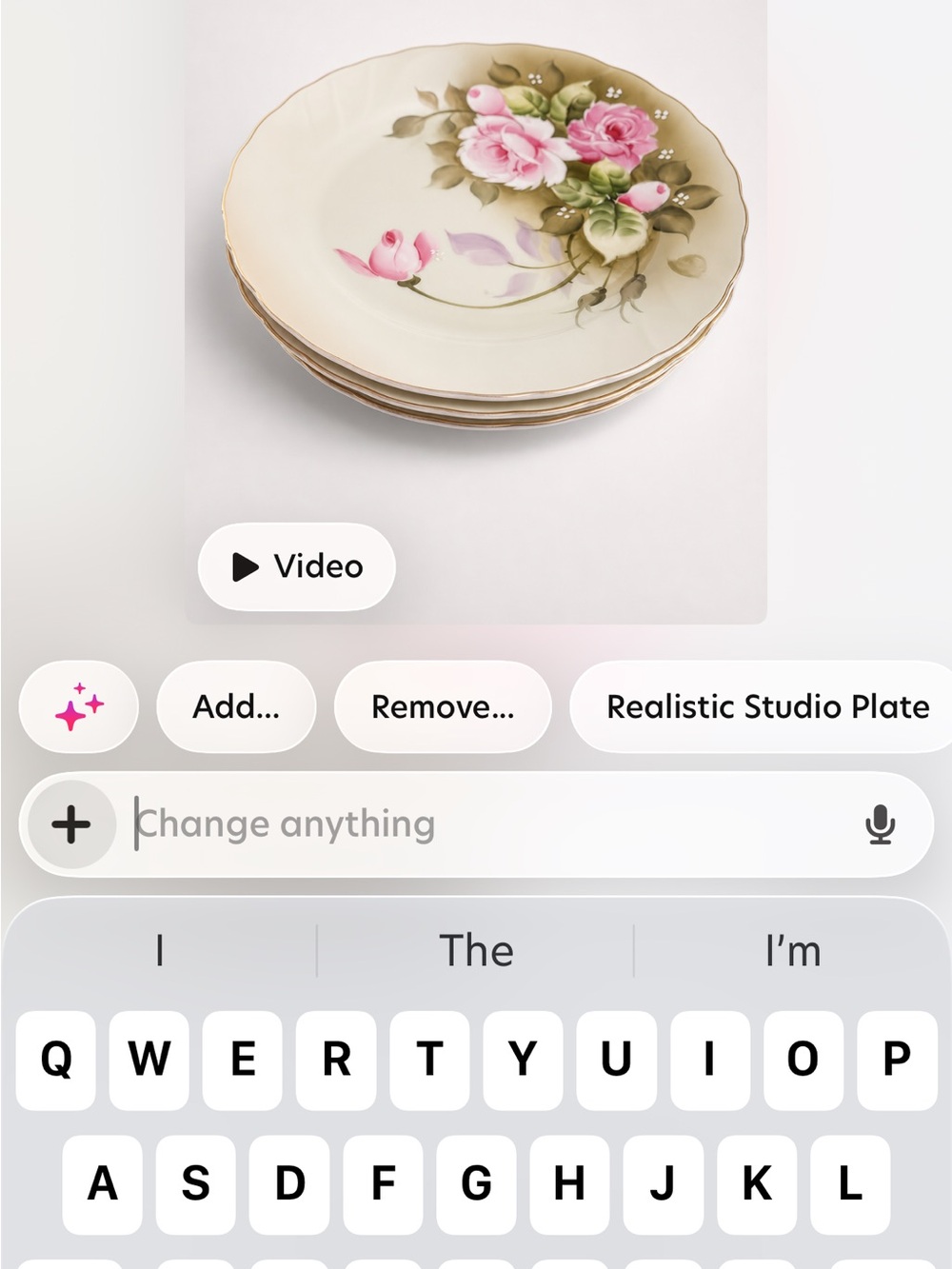 4 lefton Hand-Painted Pink Rose Porcelain Dinner Plate - Picture 2 of 2